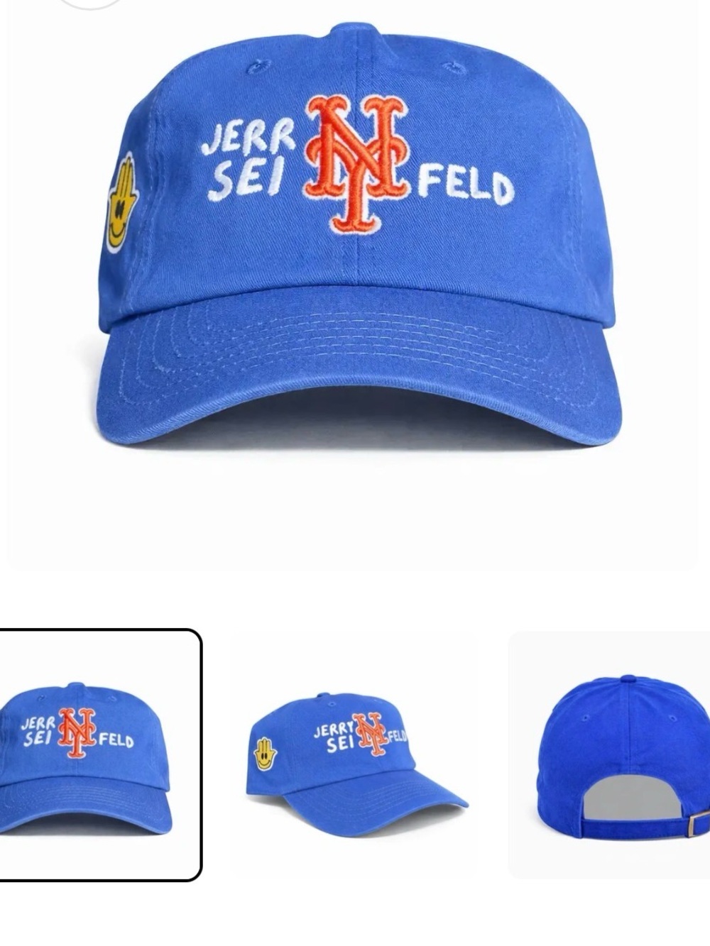 Seinfeld Royal Blue Dad Hat NY Hamsa Club Mets